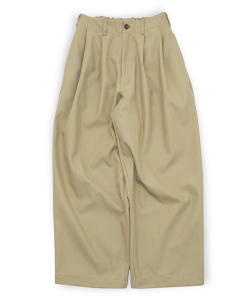 my beautiful landlet(マイビューティフルランドレット)の「【my beautiful landlet】 HIGH-TWIST TWILL TUCK WIDE PANTS(その他パンツ・メンズ・ベージュ/ネイビー/ブラック・1/2/0)」の5枚目の写真