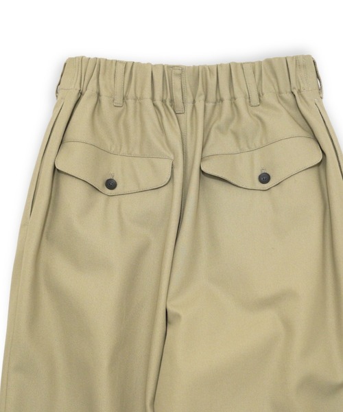 my beautiful landlet(マイビューティフルランドレット)の「【my beautiful landlet】 HIGH-TWIST TWILL TUCK WIDE PANTS(その他パンツ・メンズ・ベージュ/ネイビー/ブラック・1/2/0)」の9枚目の写真