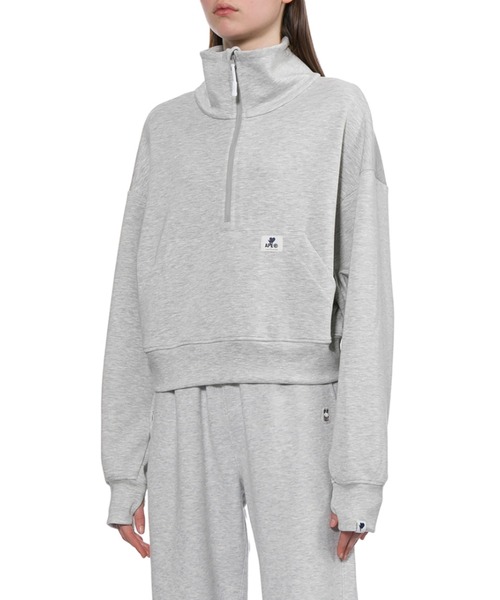 A BATHING APE（アベイシングエイプ）の「CROP ZIP-UP PULLOVER（スウェット・レディース・グレー・SMALL/X-SMALL）」の3枚目の写真