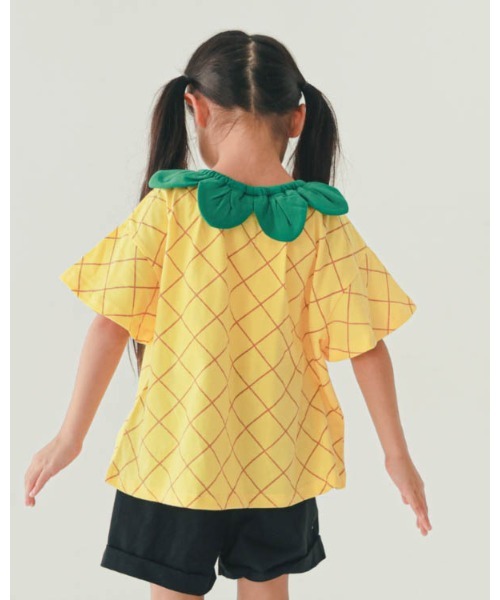 nicohrat（ニコフラート）の「ニコフラート いちご・パインなりきり Tシャツ（Tシャツ/カットソー・キッズ・イエロー/ピンク/レッド・90cm/100cm/110cm/120cm/130cm/140cm）」の6枚目の写真