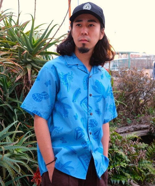 VOLCOM（ボルコム）の「VOLCOM/ボルコム メンズ 半袖シャツ VSH261001（シャツ/ブラウス・メンズ・ブルー/スミクロ・L/M）」の2枚目の写真