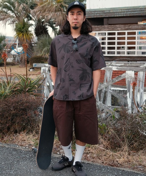 VOLCOM（ボルコム）の「VOLCOM/ボルコム メンズ 半袖シャツ VSH261001（シャツ/ブラウス・メンズ・ブルー/スミクロ・L/M）」の12枚目の写真
