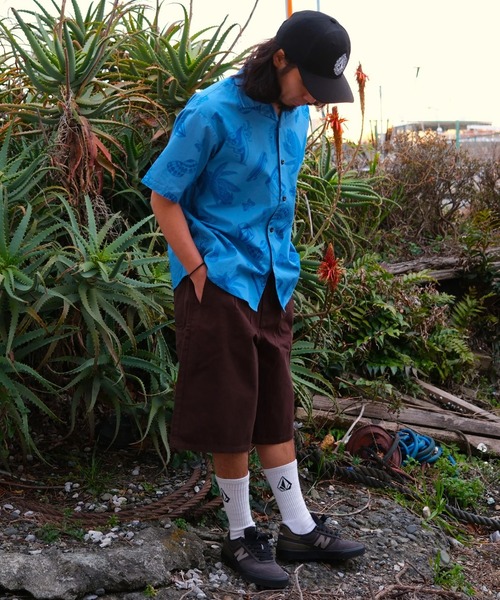 VOLCOM（ボルコム）の「VOLCOM/ボルコム メンズ 半袖シャツ VSH261001（シャツ/ブラウス・メンズ・ブルー/スミクロ・L/M）」の5枚目の写真
