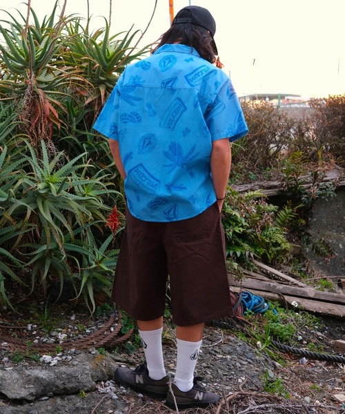 VOLCOM（ボルコム）の「VOLCOM/ボルコム メンズ 半袖シャツ VSH261001（シャツ/ブラウス・メンズ・ブルー/スミクロ・L/M）」の7枚目の写真