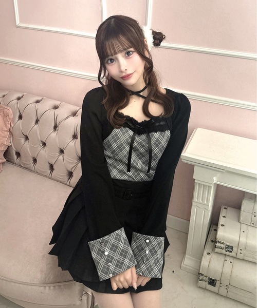 one way（ワンウェイ）の「チェック×ボレロ風トップス（Tシャツ/カットソー・レディース・ブラック系その他/ホワイト系その他/グレー系その他/ブラウン系その他/ブラウン系その他2・FREE）」の13枚目の写真