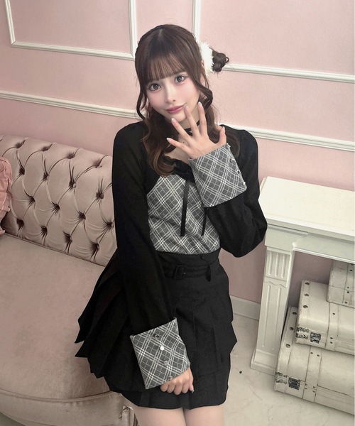 one way（ワンウェイ）の「チェック×ボレロ風トップス（Tシャツ/カットソー・レディース・ブラック系その他/ホワイト系その他/グレー系その他/ブラウン系その他/ブラウン系その他2・FREE）」の15枚目の写真