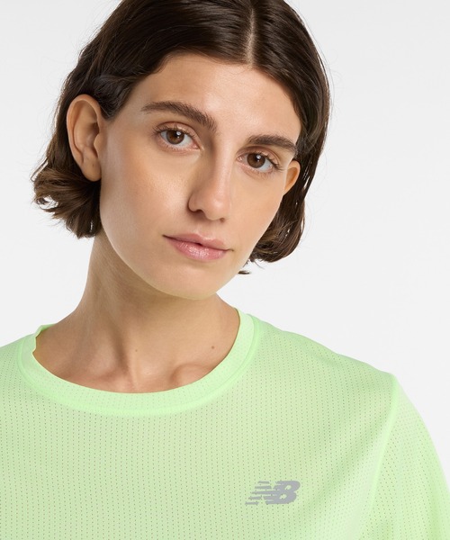 NEW BALANCE(ニューバランス)の「Athletics ショートスリーブTシャツ(Tシャツ/カットソー・レディース・ライム/ライトパープル・X-LARGE/LARGE/MEDIUM/SMALL)」の12枚目の写真