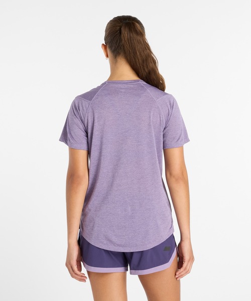 NEW BALANCE(ニューバランス)の「Athletics ショートスリーブTシャツ(Tシャツ/カットソー・レディース・ライム/ライトパープル・X-LARGE/LARGE/MEDIUM/SMALL)」の4枚目の写真