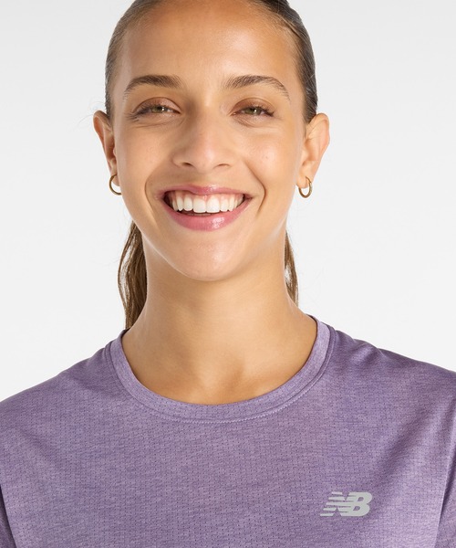 NEW BALANCE(ニューバランス)の「Athletics ショートスリーブTシャツ(Tシャツ/カットソー・レディース・ライム/ライトパープル・X-LARGE/LARGE/MEDIUM/SMALL)」の5枚目の写真