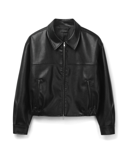 COSTUME O’CLOCK(コスチュームオクロック)の「シンセティックレザーセミクロップジャケット COWJK001LEBLACK(ライダースジャケット・レディース・その他・SMALL/MEDIUM)」の3枚目の写真