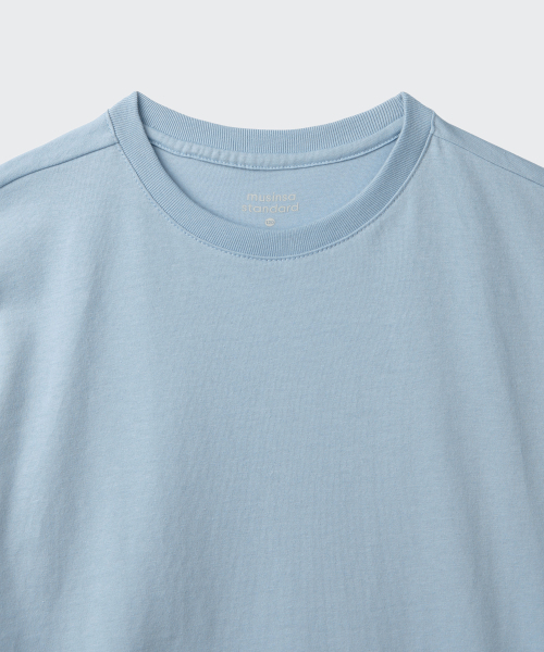 MUSINSA STANDARD KIDS（ムシンサスタンダードキッズ）の「リラックスドクルーネックTシャツ[ブルーグレー]（Tシャツ/カットソー・レディース・その他・130/140/150/160/100/110/120）」の4枚目の写真