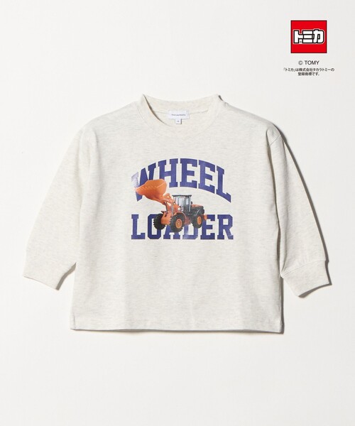 green label relaxing(グリーンレーベルリラクシング)の「【別注】<TOMICA>長袖 Tシャツ / キッズ 100cm-120cm(Tシャツ/カットソー・キッズ・グレー系/ライトブルー/ライトグレー・120cm/110cm/100cm)」の2枚目の写真
