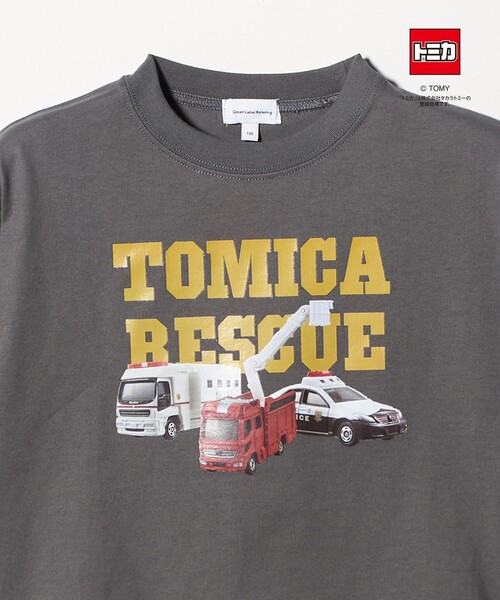 green label relaxing(グリーンレーベルリラクシング)の「【別注】<TOMICA>長袖 Tシャツ / キッズ 100cm-120cm(Tシャツ/カットソー・キッズ・グレー系/ライトブルー/ライトグレー・120cm/110cm/100cm)」の10枚目の写真