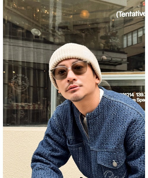 #Re:room(リルーム)の「ブーケットクラブカラーニットキャップ(ニットキャップ/ビーニー・メンズ・ブラック/ブルー/ベージュ/オレンジ・FREE)」の2枚目の写真