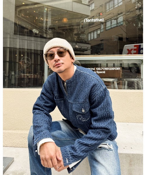 #Re:room(リルーム)の「ブーケットクラブカラーニットキャップ(ニットキャップ/ビーニー・メンズ・ブラック/ブルー/ベージュ/オレンジ・FREE)」の5枚目の写真