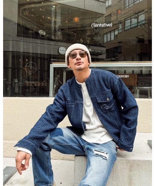 #Re:room(リルーム)の「ブーケットクラブカラーニットキャップ(ニットキャップ/ビーニー・メンズ・ブラック/ブルー/ベージュ/オレンジ・FREE)」の6枚目の写真