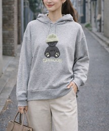 OUTDOOR UV裏地あたたかクマモチーフフーディー