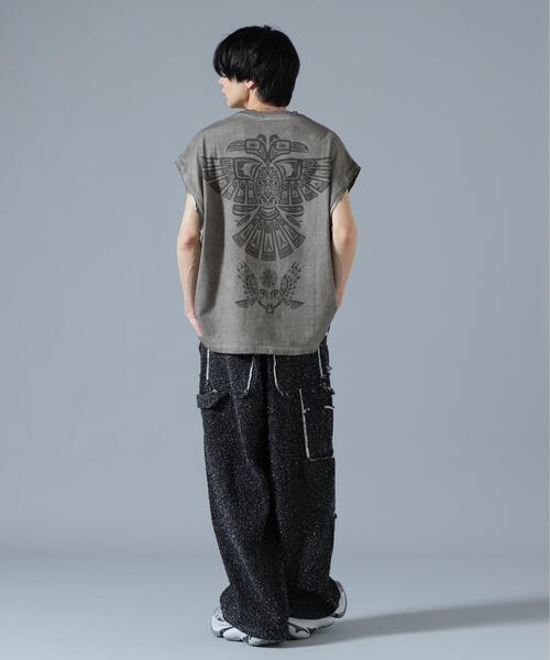 DANKE SCHON(ダンケシェーン)の「DankeSchon/ダンケシェーン/NEEDLEPUNCH DENIM W-KNEE PANTS(デニムパンツ・レディース・ブラック/ブルー/ホワイト・M/S/L)」の9枚目の写真