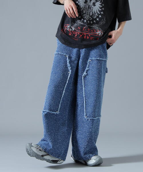 DankeSchon/ダンケシェーン/NEEDLEPUNCH DENIM W-KNEE PANTS（デニム