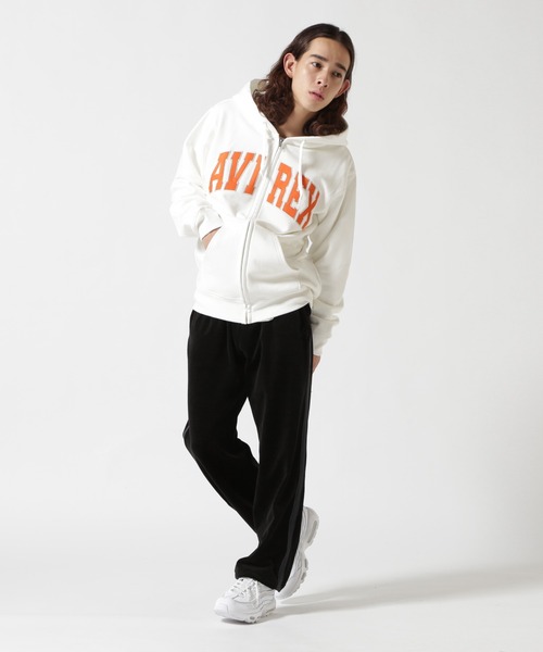 AVIREX（アヴィレックス）の「《WEB&DEPOT限定》DAILY EX ZIP UP SWEAT PARKA LOGO / ジップアップ スウェット パーカー ロゴ / AVIREX / アヴィレックス（パーカー・メンズ・オフホワイト/グレー/ブラック/ネイビー・MEDIUM/X-LARGE/LARGE/XX-LARGE）」の6枚目の写真