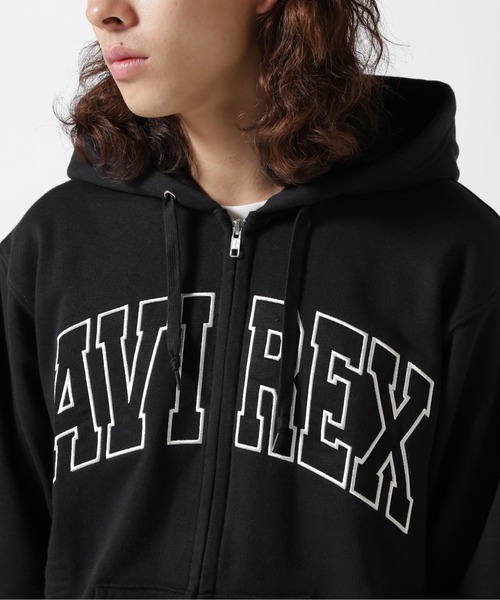 AVIREX（アヴィレックス）の「《WEB&DEPOT限定》DAILY EX ZIP UP SWEAT PARKA LOGO / ジップアップ スウェット パーカー ロゴ / AVIREX / アヴィレックス（パーカー・メンズ・オフホワイト/グレー/ブラック/ネイビー・MEDIUM/X-LARGE/LARGE/XX-LARGE）」の13枚目の写真
