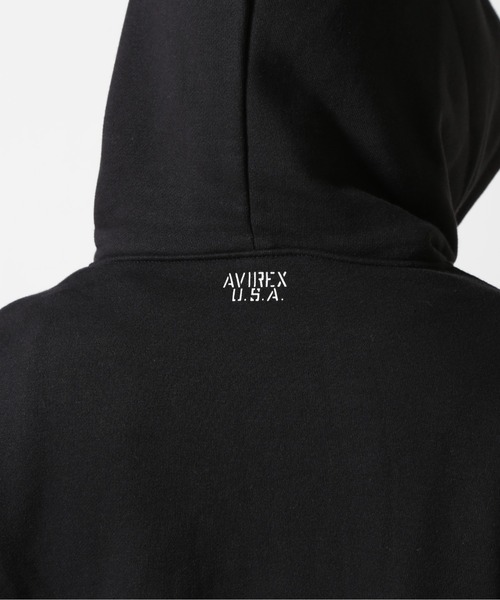 AVIREX（アヴィレックス）の「《WEB&DEPOT限定》DAILY EX ZIP UP SWEAT PARKA LOGO / ジップアップ スウェット パーカー ロゴ / AVIREX / アヴィレックス（パーカー・メンズ・オフホワイト/グレー/ブラック/ネイビー・MEDIUM/X-LARGE/LARGE/XX-LARGE）」の17枚目の写真