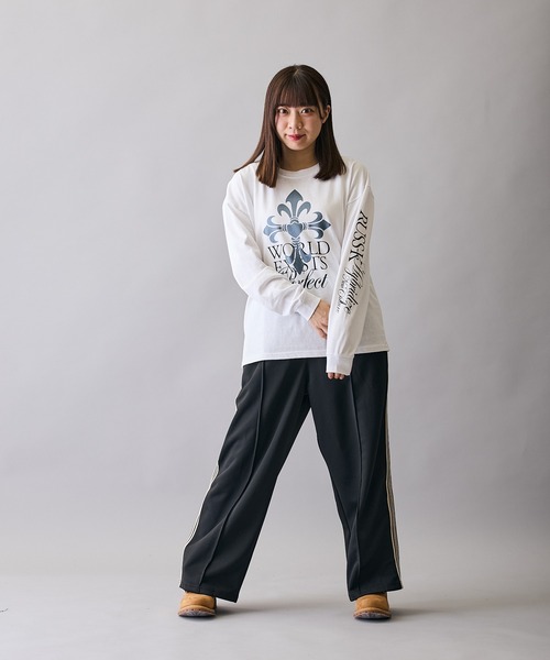 RUSS-K(ラスケー)の「【RUSS-K】別注 プリント 長袖Tシャツ(Tシャツ/カットソー・メンズ・ブラック/ホワイト系/ホワイト/ホワイト系1/ブラック系/ブラック系1・X-LARGE/LARGE/MEDIUM/SMALL)」の20枚目の写真