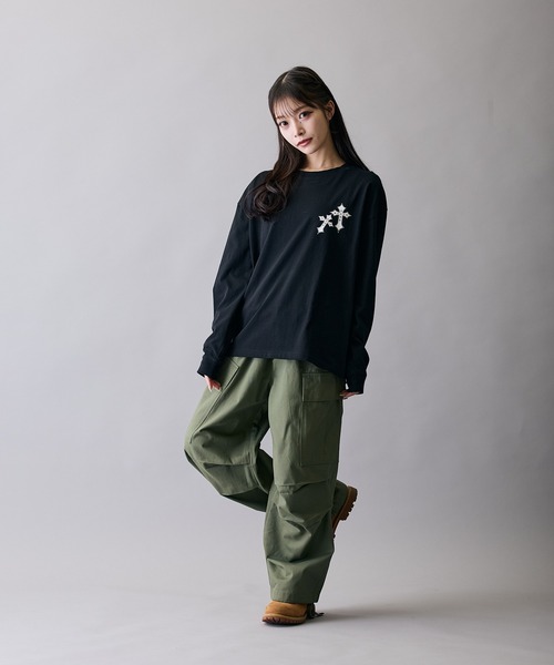 RUSS-K(ラスケー)の「【RUSS-K】別注 プリント 長袖Tシャツ(Tシャツ/カットソー・メンズ・ブラック/ホワイト系/ホワイト/ホワイト系1/ブラック系/ブラック系1・X-LARGE/LARGE/MEDIUM/SMALL)」の11枚目の写真