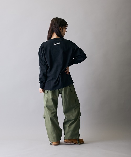 RUSS-K(ラスケー)の「【RUSS-K】別注 プリント 長袖Tシャツ(Tシャツ/カットソー・メンズ・ブラック/ホワイト系/ホワイト/ホワイト系1/ブラック系/ブラック系1・X-LARGE/LARGE/MEDIUM/SMALL)」の12枚目の写真