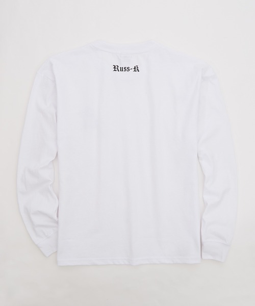 RUSS-K(ラスケー)の「【RUSS-K】別注 プリント 長袖Tシャツ(Tシャツ/カットソー・メンズ・ブラック/ホワイト系/ホワイト/ホワイト系1/ブラック系/ブラック系1・X-LARGE/LARGE/MEDIUM/SMALL)」の14枚目の写真