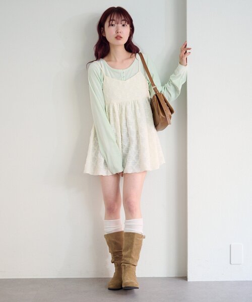 Kastane(カスタネ)の「フラワージャガードチュニック(チュニック・レディース・ブラック/アイボリー・FREE)」の8枚目の写真