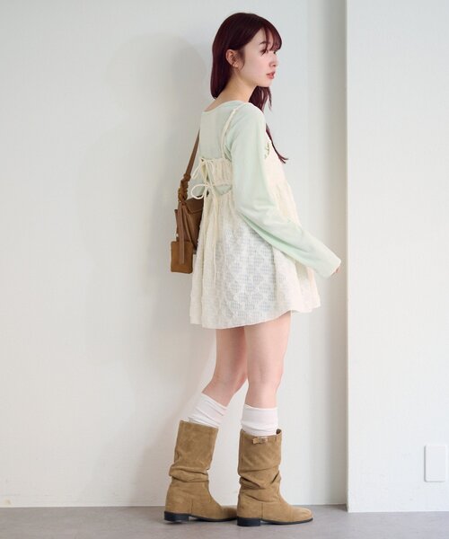 Kastane(カスタネ)の「フラワージャガードチュニック(チュニック・レディース・ブラック/アイボリー・FREE)」の9枚目の写真