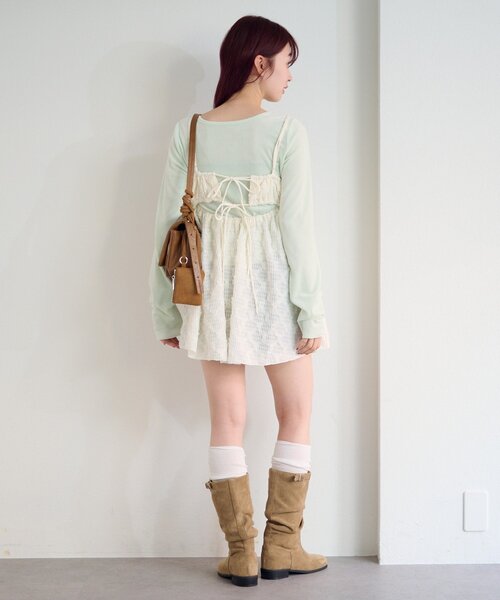 Kastane(カスタネ)の「フラワージャガードチュニック(チュニック・レディース・ブラック/アイボリー・FREE)」の10枚目の写真