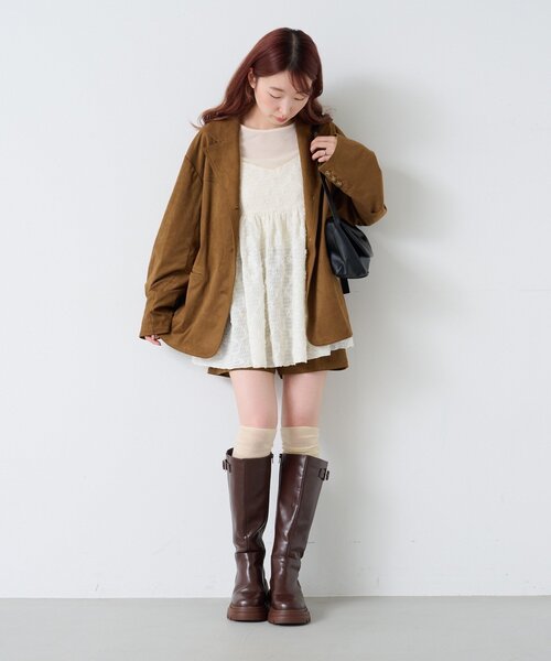 Kastane(カスタネ)の「フラワージャガードチュニック(チュニック・レディース・ブラック/アイボリー・FREE)」の17枚目の写真