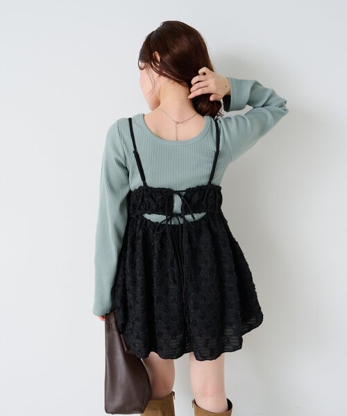 Kastane(カスタネ)の「フラワージャガードチュニック(チュニック・レディース・ブラック/アイボリー・FREE)」の22枚目の写真