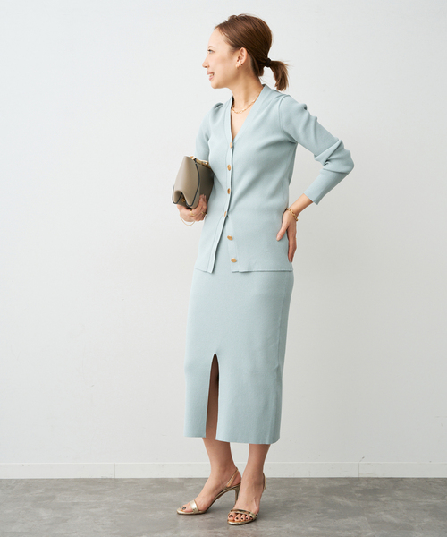 Deuxieme Classe（ドゥーズィエムクラス）の「*DINER RIB タイトスカート（スカート・レディース・ブラック/ベージュ/ダークグリーン・38/36/34）」の7枚目の写真