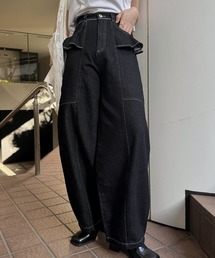 WILLFULLY | frill pocket center seam bi color stitch denim(デニムパンツ)