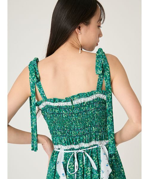 FRAY I.D（フレイアイディー）の「【LIBERTY×FRAY I.D】ラッフルキャミソールドレス（ドレス・レディース・グリーン/ブラック/アイボリー・1/0）」の11枚目の写真