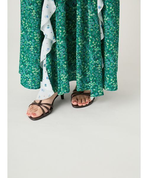 FRAY I.D（フレイアイディー）の「【LIBERTY×FRAY I.D】ラッフルキャミソールドレス（ドレス・レディース・グリーン/ブラック/アイボリー・1/0）」の13枚目の写真