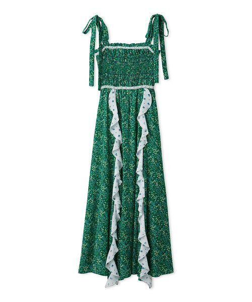 FRAY I.D（フレイアイディー）の「【LIBERTY×FRAY I.D】ラッフルキャミソールドレス（ドレス・レディース・グリーン/ブラック/アイボリー・1/0）」の17枚目の写真