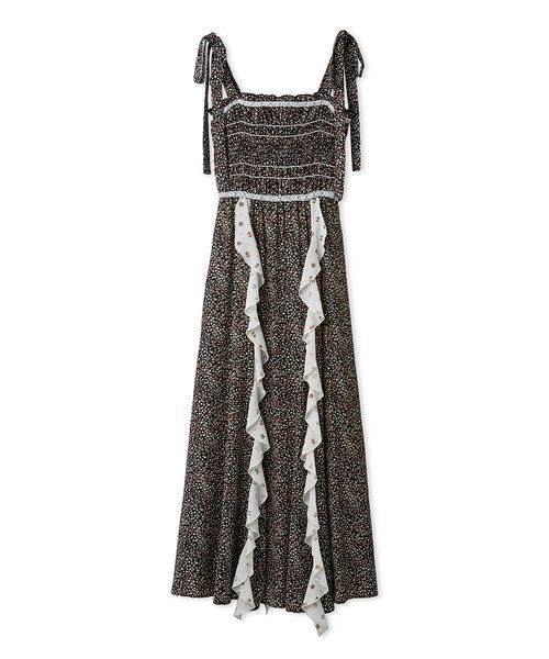 FRAY I.D（フレイアイディー）の「【LIBERTY×FRAY I.D】ラッフルキャミソールドレス（ドレス・レディース・グリーン/ブラック/アイボリー・1/0）」の20枚目の写真