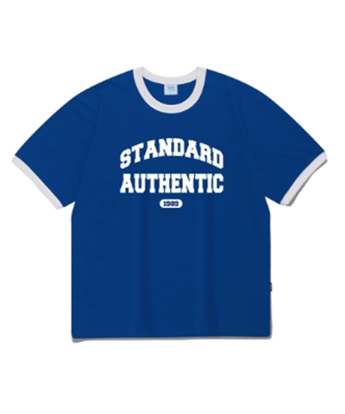 1989STANDARD(1989スタンダード)の「AUTHENTIC クールコットンリンガー半袖(SRSSTD-0007)(Tシャツ/カットソー・メンズ・ライトグレー/ブラック/アイボリー/ブルー・LARGE/MEDIUM/X-LARGE)」の4枚目の写真