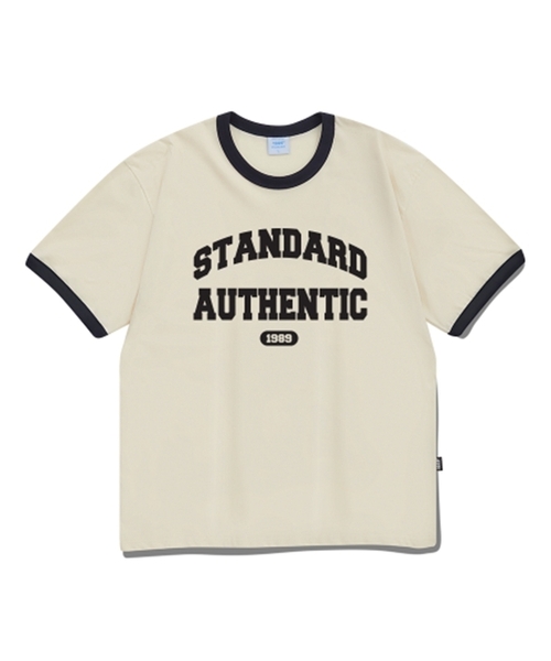 1989STANDARD(1989スタンダード)の「AUTHENTIC クールコットンリンガー半袖(SRSSTD-0007)(Tシャツ/カットソー・メンズ・ライトグレー/ブラック/アイボリー/ブルー・LARGE/MEDIUM/X-LARGE)」の2枚目の写真