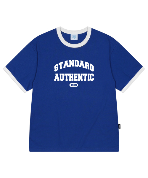 1989STANDARD(1989スタンダード)の「AUTHENTIC クールコットンリンガー半袖(SRSSTD-0007)(Tシャツ/カットソー・メンズ・ライトグレー/ブラック/アイボリー/ブルー・LARGE/MEDIUM/X-LARGE)」の7枚目の写真