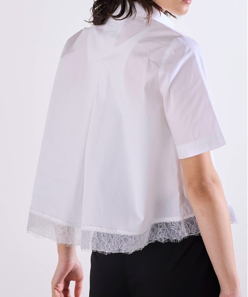 セール】hem lace flare shirt（シャツ/ブラウス）｜Marilyn Moon