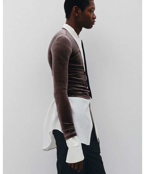 Juha（ユハ）の「LUSH VELOUR SECOND SKIN（Tシャツ/カットソー・メンズ・ブラウン/ブラック・4/3）」の10枚目の写真