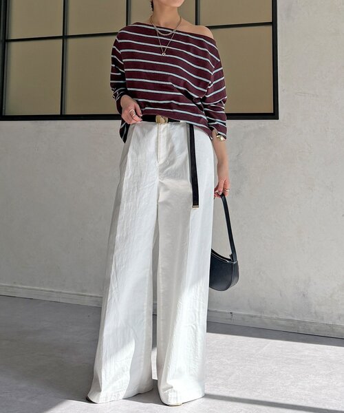 DouDou（ドゥドゥ）の「バックタックルーズチノパン（その他パンツ・レディース・ベージュ/ホワイト・36/38）」の15枚目の写真