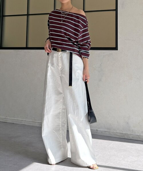 DouDou（ドゥドゥ）の「バックタックルーズチノパン（その他パンツ・レディース・ベージュ/ホワイト・36/38）」の16枚目の写真