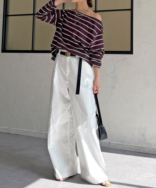 DouDou（ドゥドゥ）の「バックタックルーズチノパン（その他パンツ・レディース・ベージュ/ホワイト・36/38）」の17枚目の写真