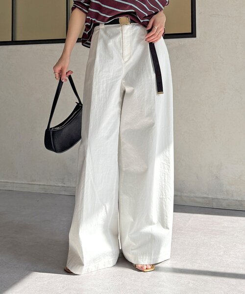 DouDou（ドゥドゥ）の「バックタックルーズチノパン（その他パンツ・レディース・ベージュ/ホワイト・36/38）」の19枚目の写真